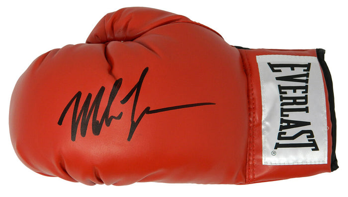 Mike Tyson Autographed Everlast Red Full Size Boxing Glove-Powers Sports Memorabilia