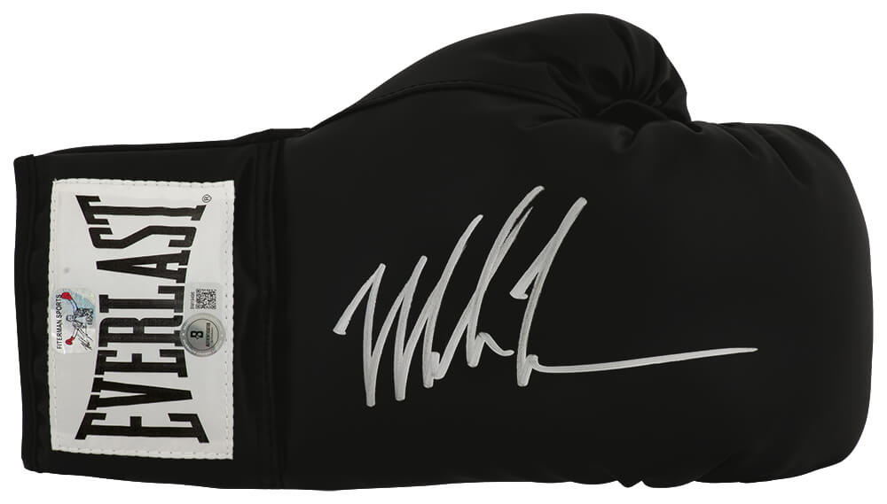 Mike Tyson Autographed Everlast Black Boxing Glove Beckett