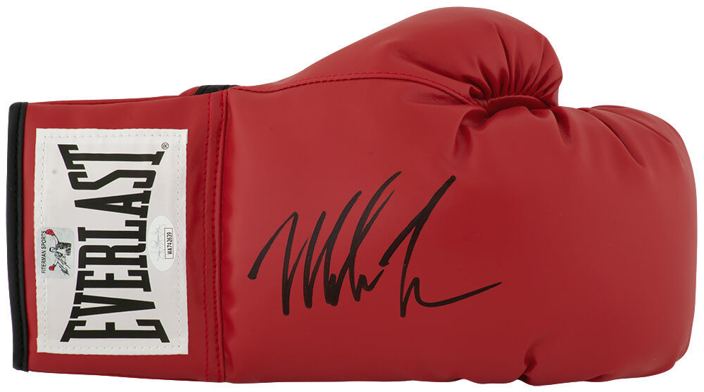 Mike Tyson Autographed Everlast Red Boxing Glove-Powers Sports Memorabilia