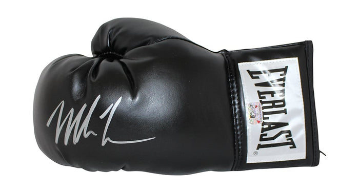 Mike Tyson Signed Black Left Everlast Boxing Glove Fitterman-Powers Sports Memorabilia