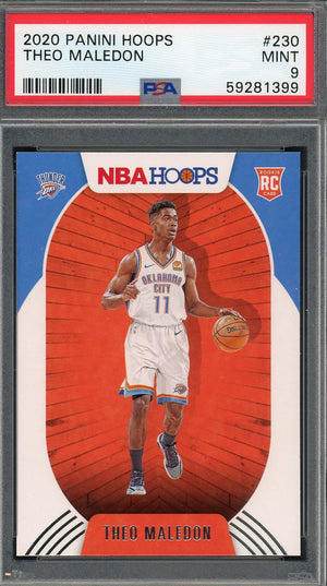 Theo Maledon 2020 Panini Hoops Basketball Rookie Card #230 Graded PSA 9-Powers Sports Memorabilia