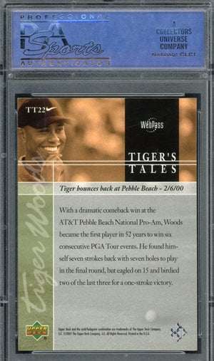 Tiger Woods 2001 Upper Deck Tiger's Tales Golf Card #TT22 Graded PSA 9 MINT-Powers Sports Memorabilia