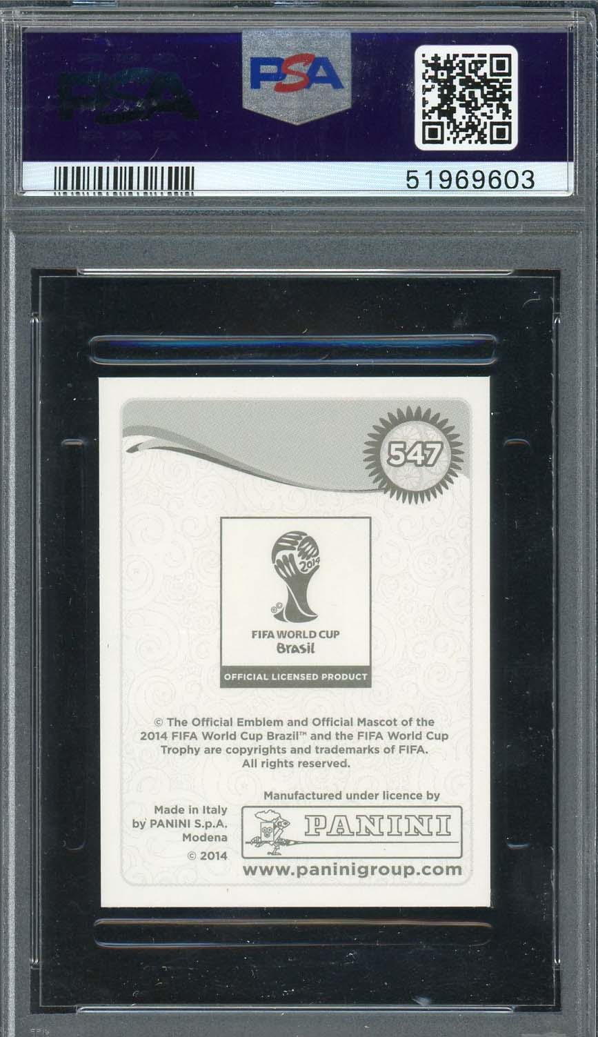 Tim Howard 2014 Panini World Cup Stickers Card #547 PSA 9-Powers Sports Memorabilia