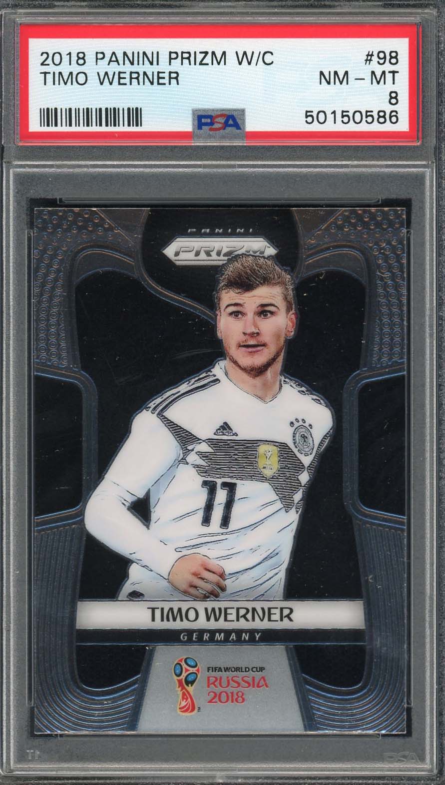 Timo Werner 2018 Panini Prizm World Cup Soccer Card #98 PSA 8-Powers Sports Memorabilia