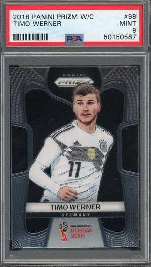 Timo Werner 2018 Panini Prizm World Cup Soccer Card #98 PSA 9-Powers Sports Memorabilia