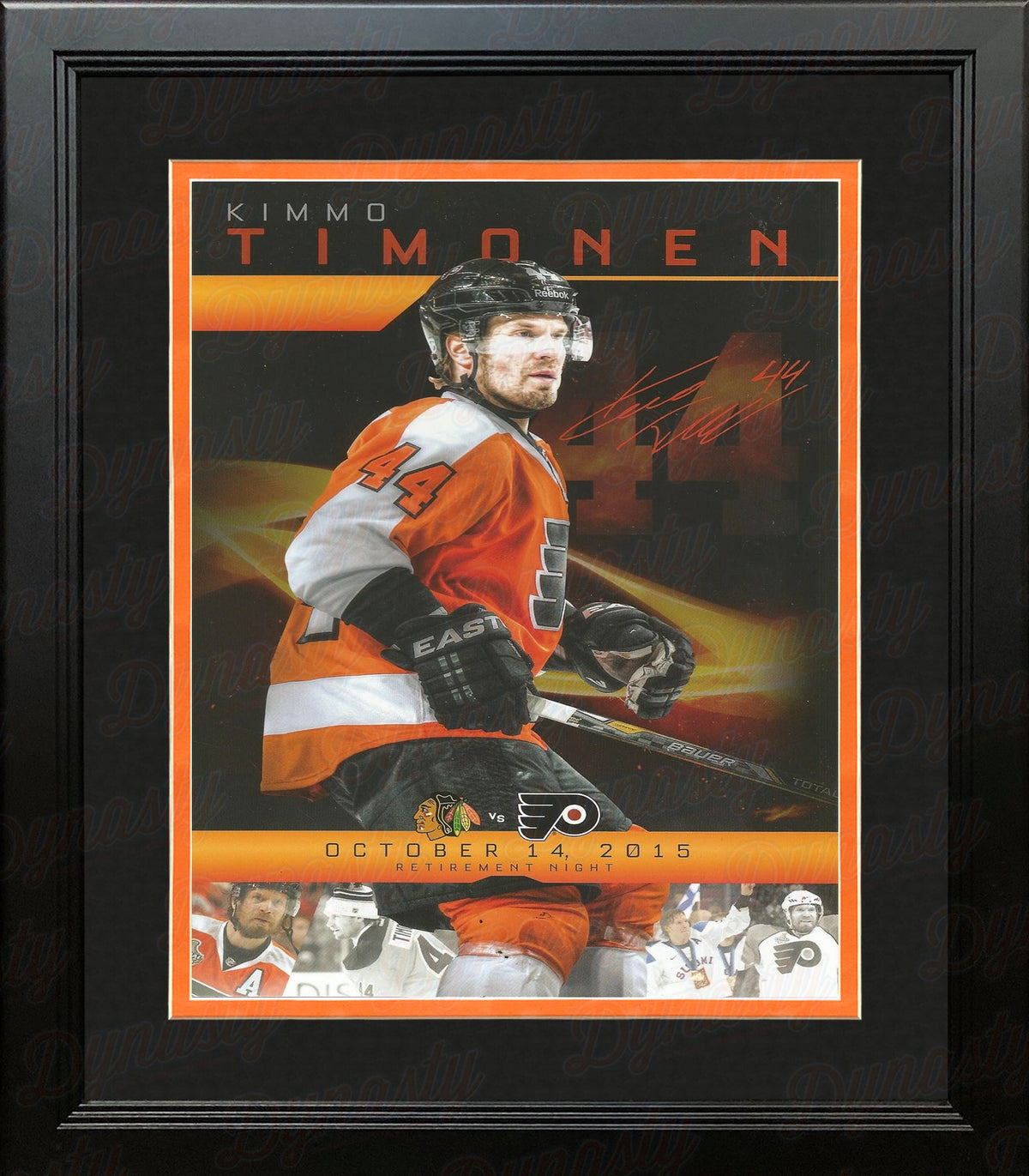 Kimmo Timonen 2015 Philadelphia Flyers Hockey Framed Retirement Night Card-Powers Sports Memorabilia