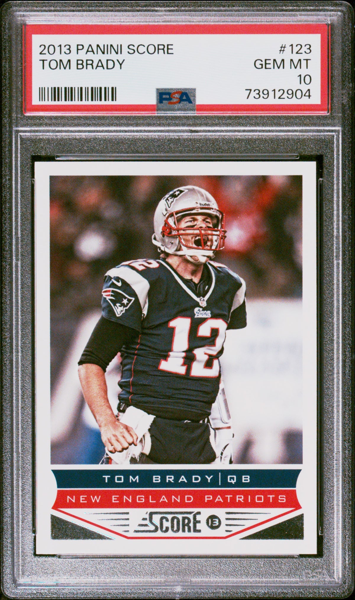 Tom Brady 2013 Panini Score Football Card #123 Graded PSA 10-Powers Sports Memorabilia