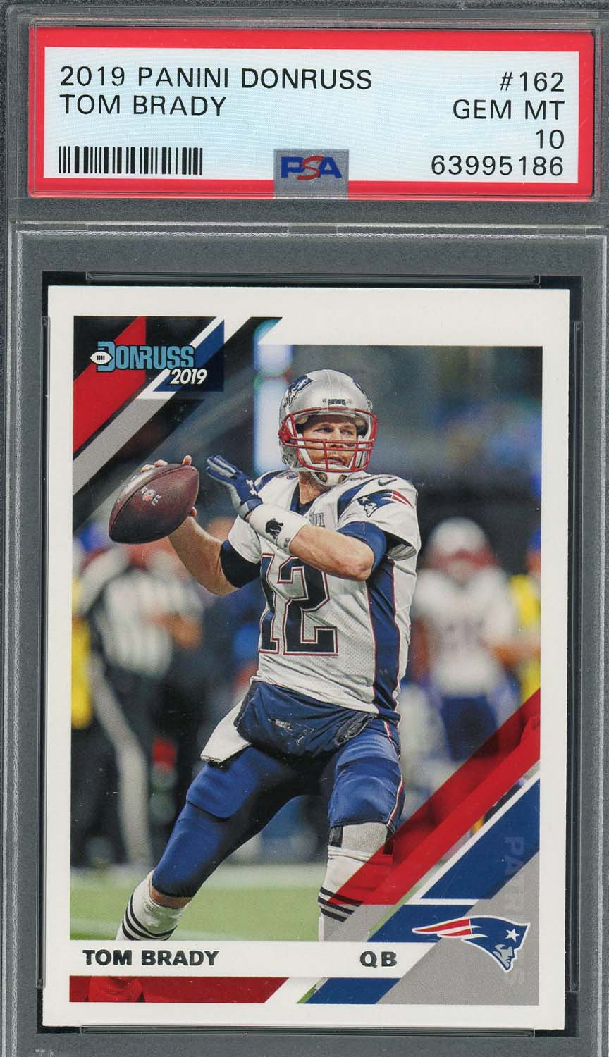 Tom Brady 2019 Panini Donruss Football Card #162 Graded PSA 10-Powers Sports Memorabilia