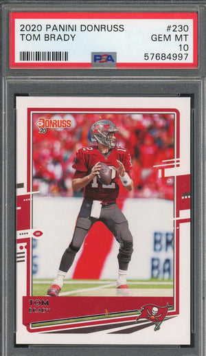 Tom Brady 2020 Panini Donruss Football Card #230 Graded PSA 10-Powers Sports Memorabilia