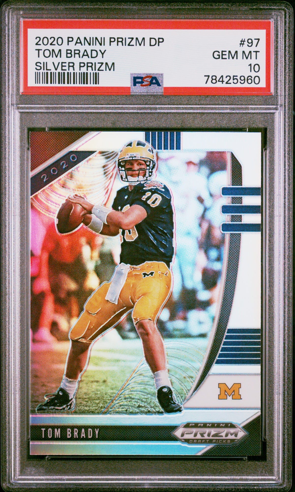 Tom Brady 2020 Panini DP Silver Football Card #97 Graded PSA 10-Powers Sports Memorabilia
