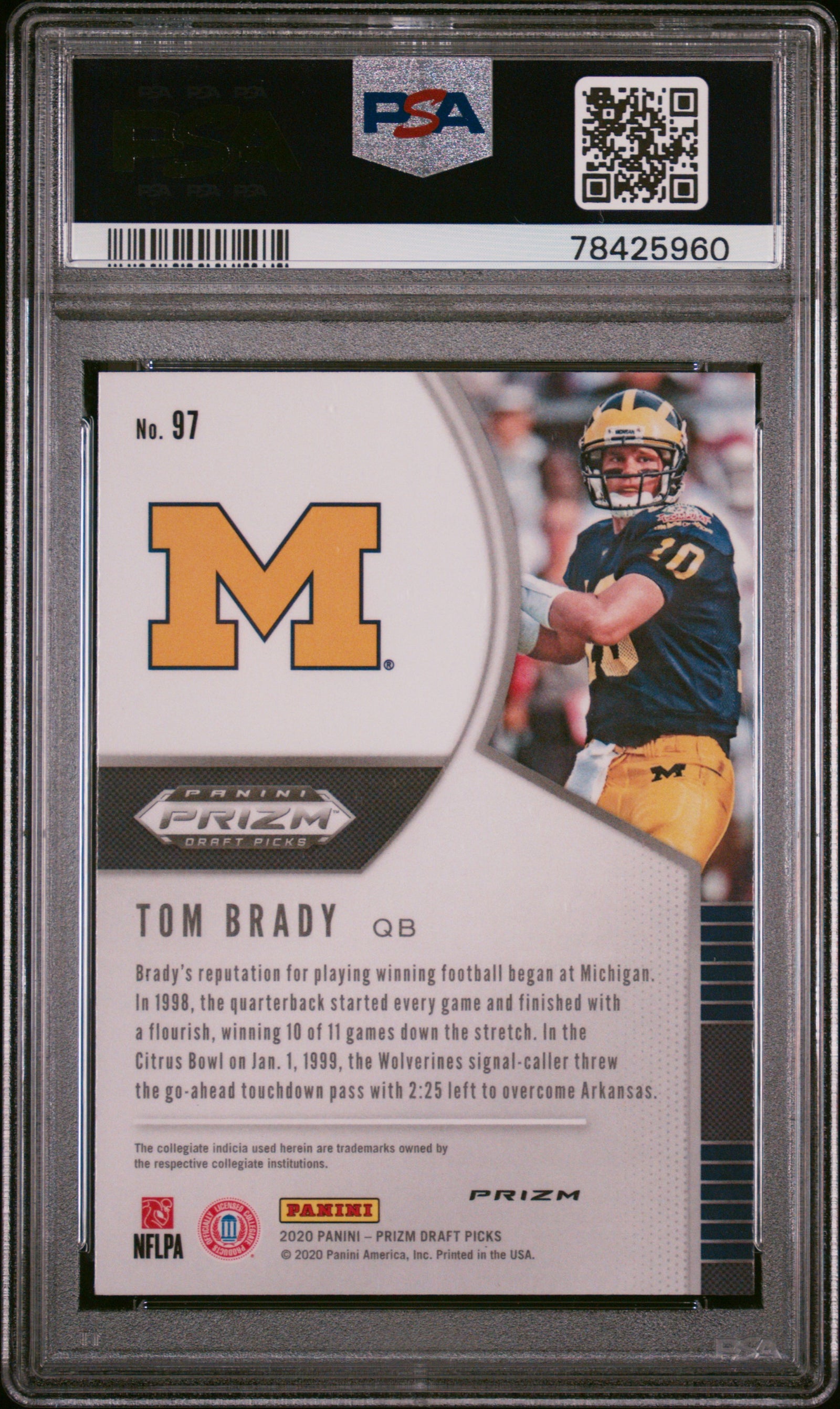 Tom Brady 2020 Panini DP Silver Football Card #97 Graded PSA 10-Powers Sports Memorabilia