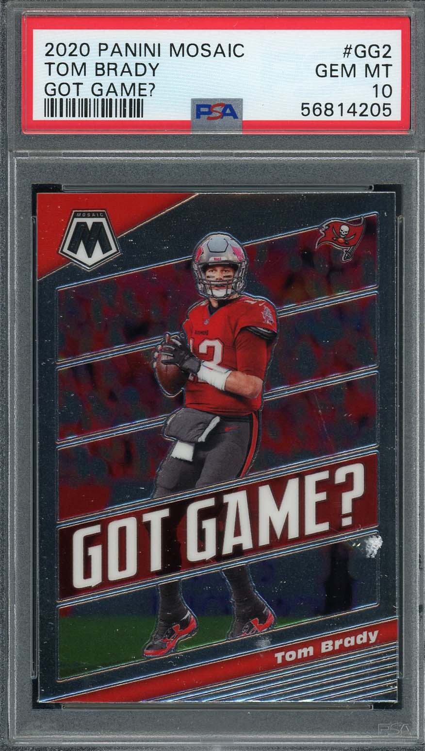 Tom Brady 2020 Panini Mosaic Got Game? Football Card #GG2 PSA 10-Powers Sports Memorabilia