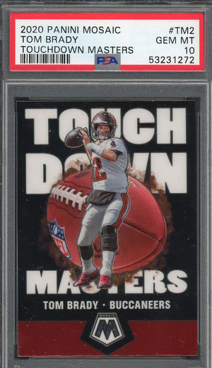 Tom Brady 2020 Panini Mosaic Touchdown Masters Football Card #TM2 Graded PSA 10-Powers Sports Memorabilia