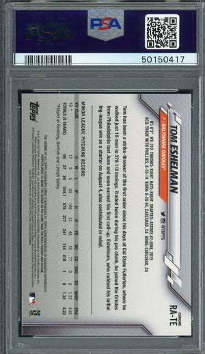 Tom Eshelman 2020 Topps Chrome Rookie Auto Baseball Card #RATE PSA 10-Powers Sports Memorabilia