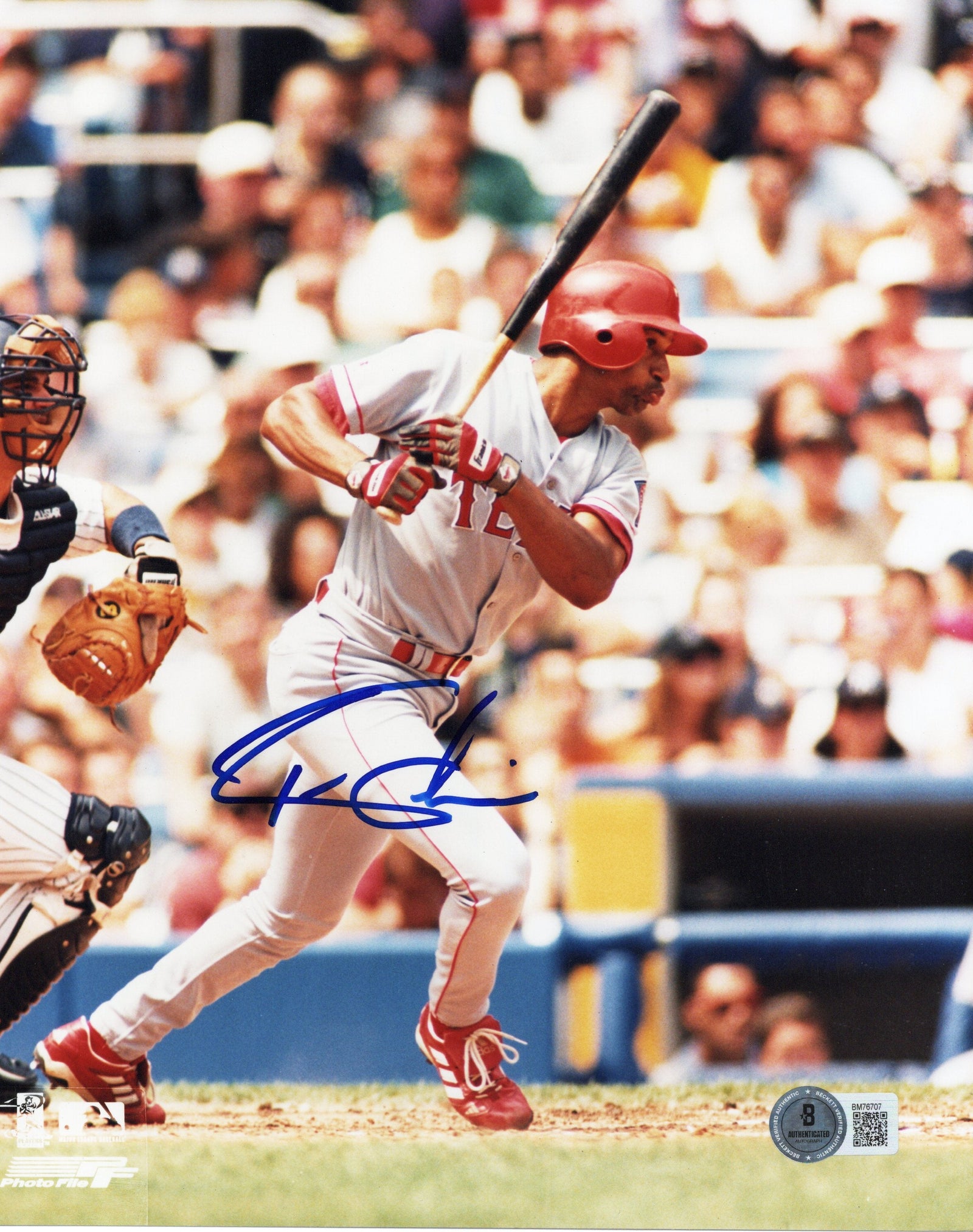 Tom Goodwin Signed Texas Rangers 8x10 Photo - Beckett-Powers Sports Memorabilia