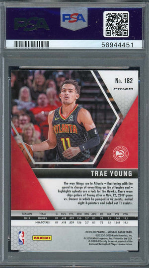 Trae Young 2019 Panini Mosaic Mosaic Basketball Card #182 Graded PSA 10-Powers Sports Memorabilia