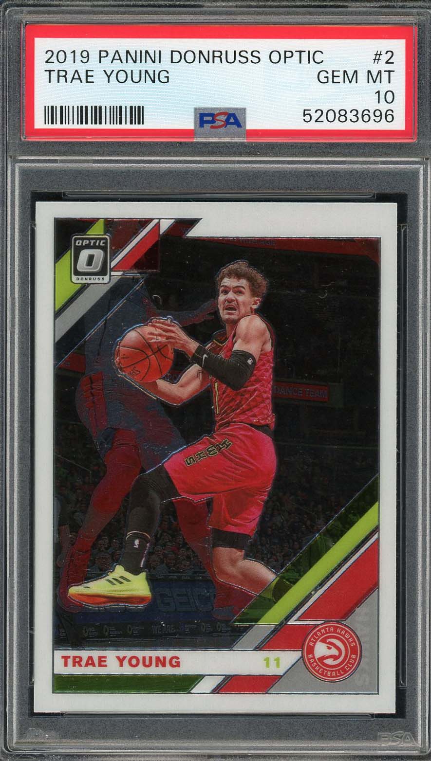 Trae Young 2019 Panini Donruss Optic Basketball Card #2 Graded PSA 10-Powers Sports Memorabilia