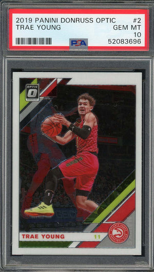 Trae Young 2019 Panini Donruss Optic Basketball Card #2 Graded PSA 10-Powers Sports Memorabilia
