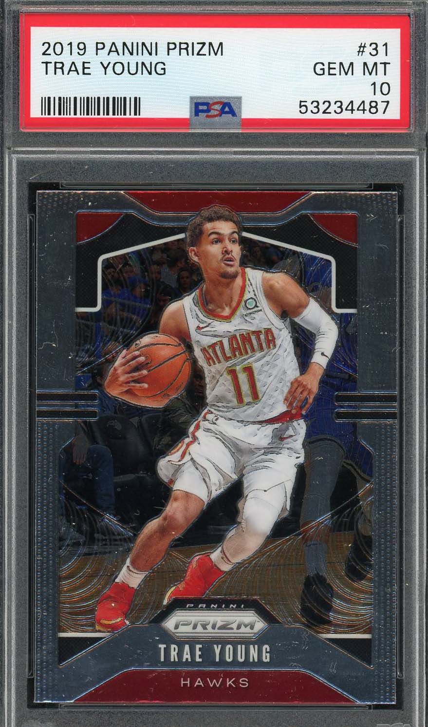 Trae Young 2019 Panini Prizm Basketball Card #31 Graded PSA 10-Powers Sports Memorabilia