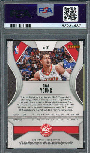 Trae Young 2019 Panini Prizm Basketball Card #31 Graded PSA 10-Powers Sports Memorabilia