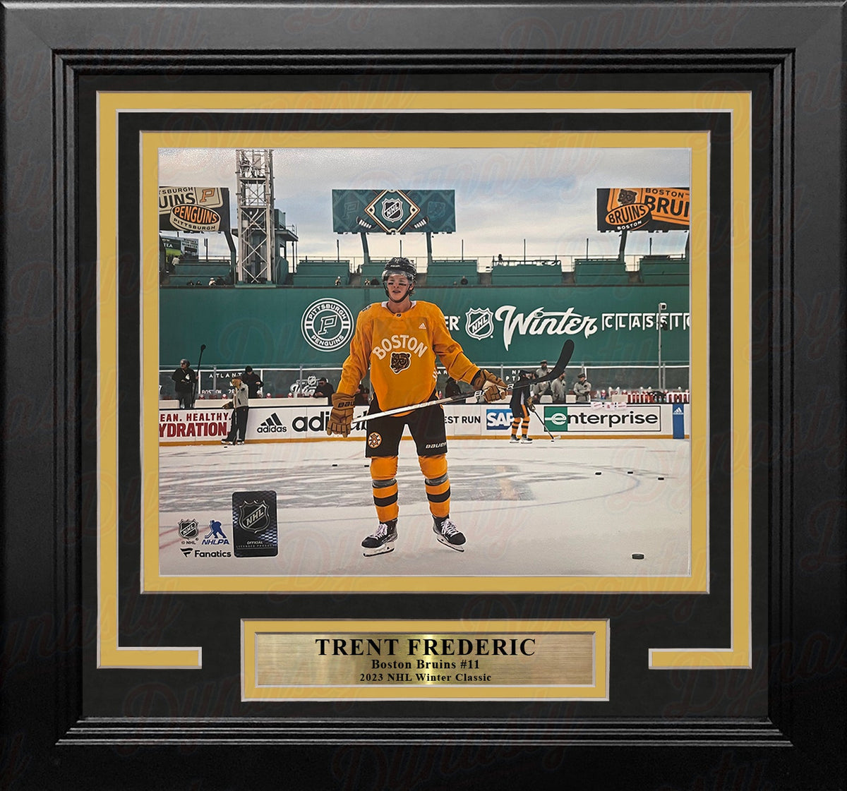 Trent Frederic Winter Classic Action Boston Bruins 8" x 10" Framed Hockey Display Photo-Powers Sports Memorabilia