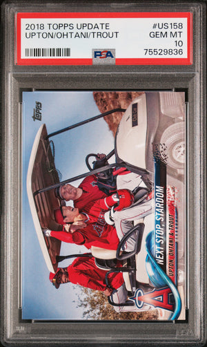 Shohei Ohtani Mike Trout 2018 Topps Update Baseball Card #US158 Graded PSA 10-Powers Sports Memorabilia