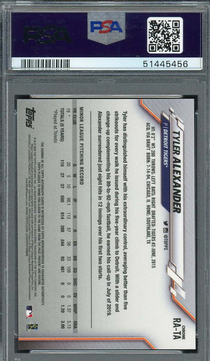 Tyler Alexander 2020 Topps Chrome Rookie Autographs Card #RATA PSA 9-Powers Sports Memorabilia