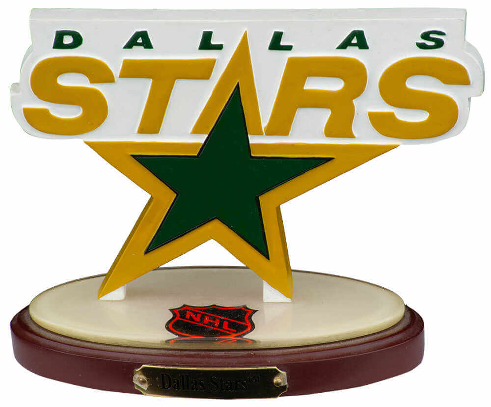 Dallas Stars Logo Statue Figurine The Memory Company Autographed-Powers Sports Memorabilia
