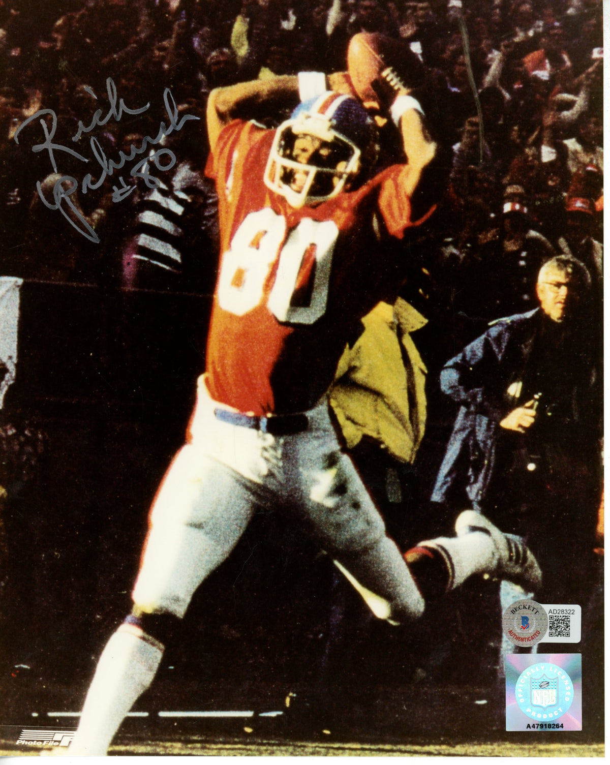Rick Upchurch Denver Broncos Signed 8x10 Photo - Beckett Beckett-Powers Sports Memorabilia