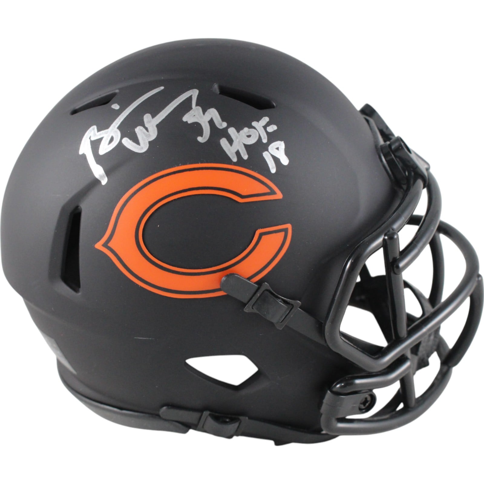 Brian Urlacher Signed Chicago Bears Eclipse Mini Helmet HOF – Beckett Authenticated-Powers Sports Memorabilia