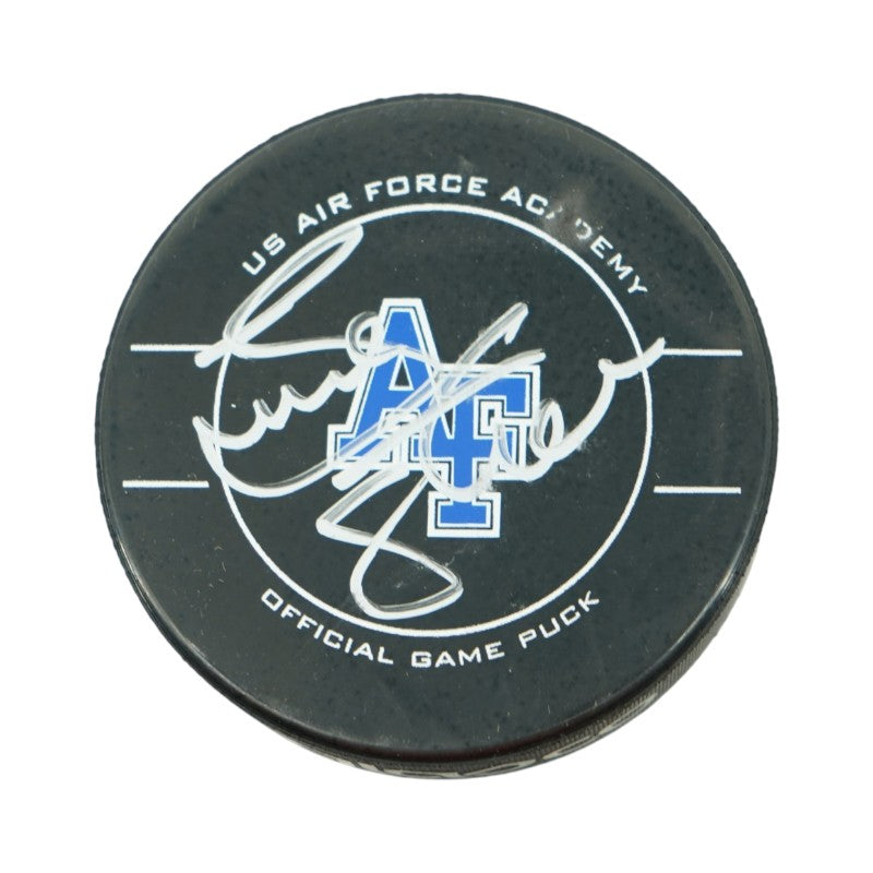 Frank Serratore U.S. Air Force Academy Signed Official Game Puck Air Force CX LOA