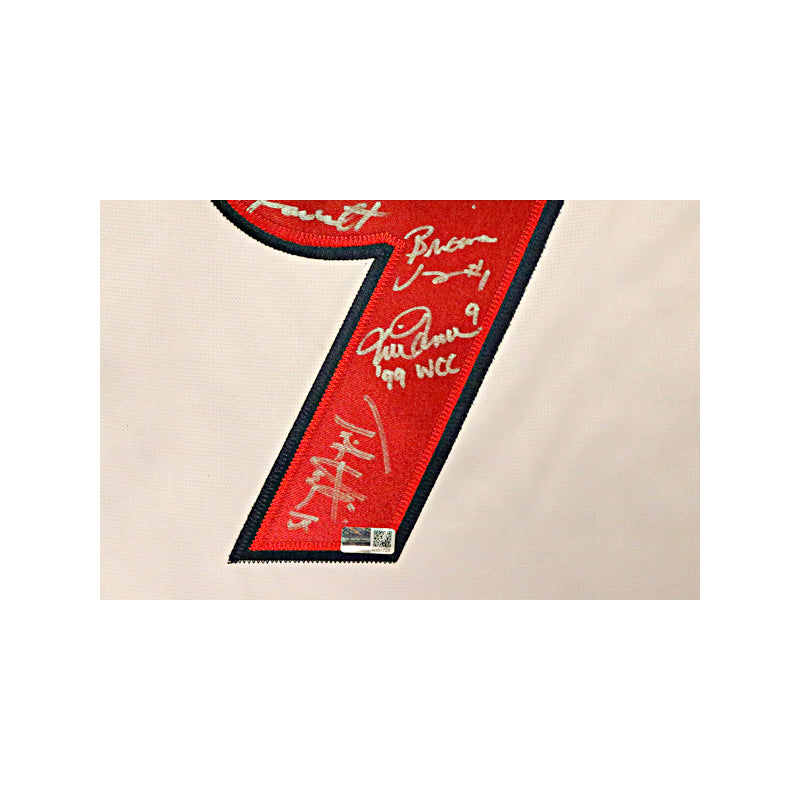 1999 US Womens World Cup Champions 8 Signature Signed Pro Style White #9 Soccer Jersey-Powers Sports Memorabilia