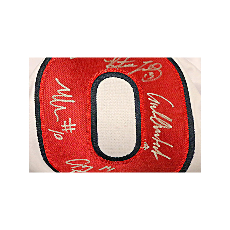 1999 US Womens World Cup Champions 8 Signature Signed Pro Style White #9 Soccer Jersey-Powers Sports Memorabilia