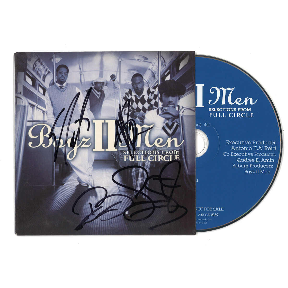 Boyz II Men Signed 2002 Selections from Full Circle CD Sleeve & CD-Powers Sports Memorabilia