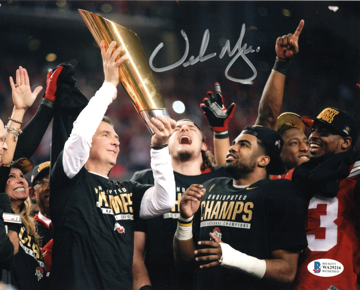 Urban Meyer Signed OSU Ohio State 2015 National Champs 8x10 - Beckett-Powers Sports Memorabilia