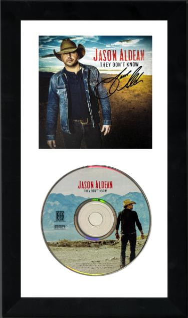 Jason Aldean Autographed 2016 They Don't Know Album Cover Booklet with CD 6.5x12 Custom Framing– COA - CTBL_V45467-Powers Sports Memorabilia