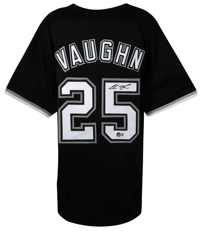 Andrew Vaughn Autographed Black Custom Jersey - (Beckett)-Powers Sports Memorabilia