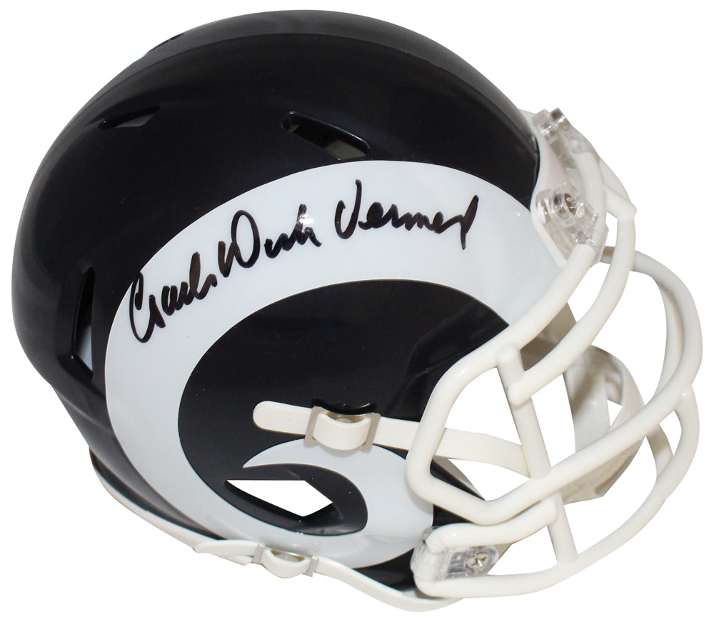 Dick Vermiel St Louis Rams Spd TB Signed Mini Helmet Beckett-Powers Sports Memorabilia