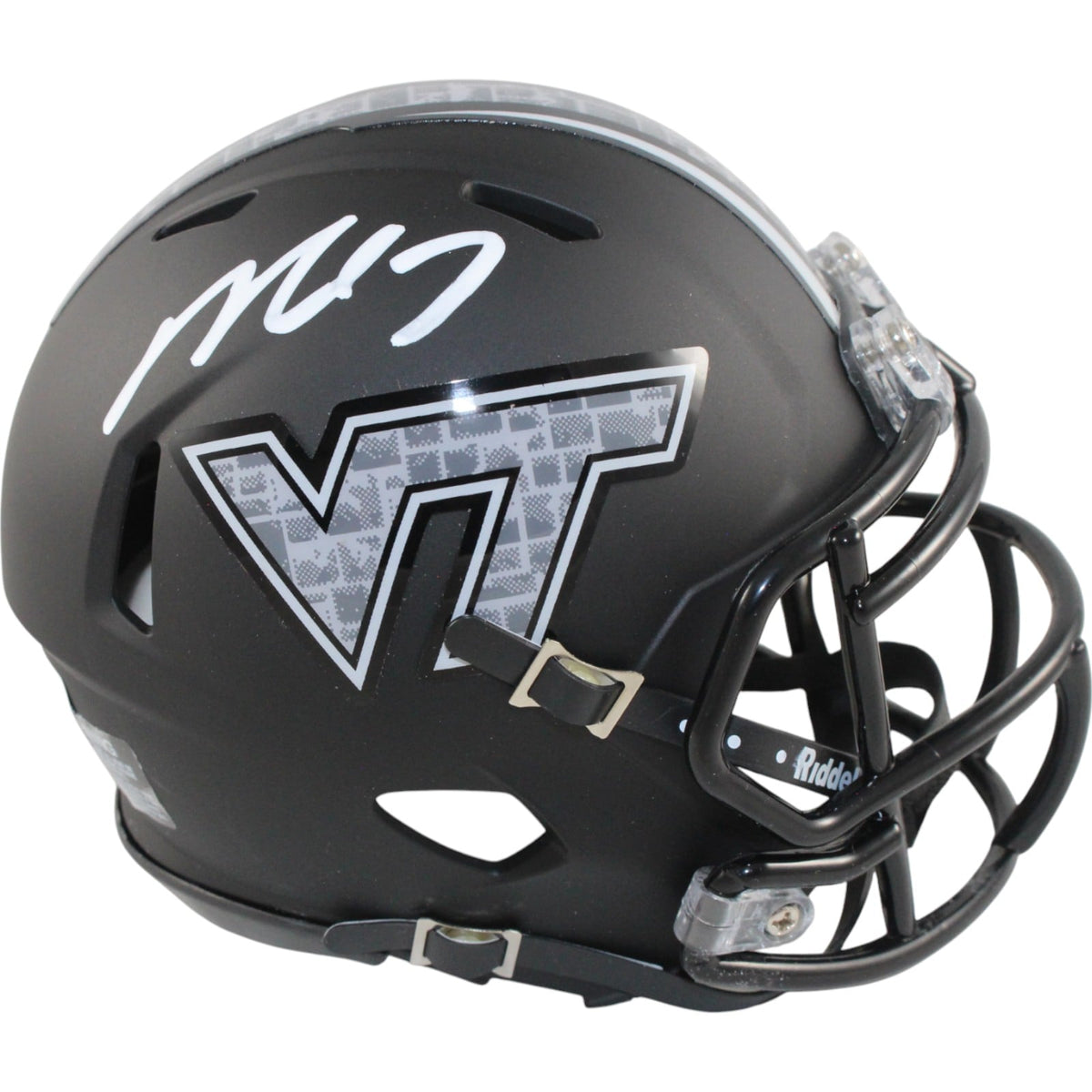 Michael Vick Signed Virginia Tech Hokies Mini Helmet – Beckett Witness Authenticated-Powers Sports Memorabilia