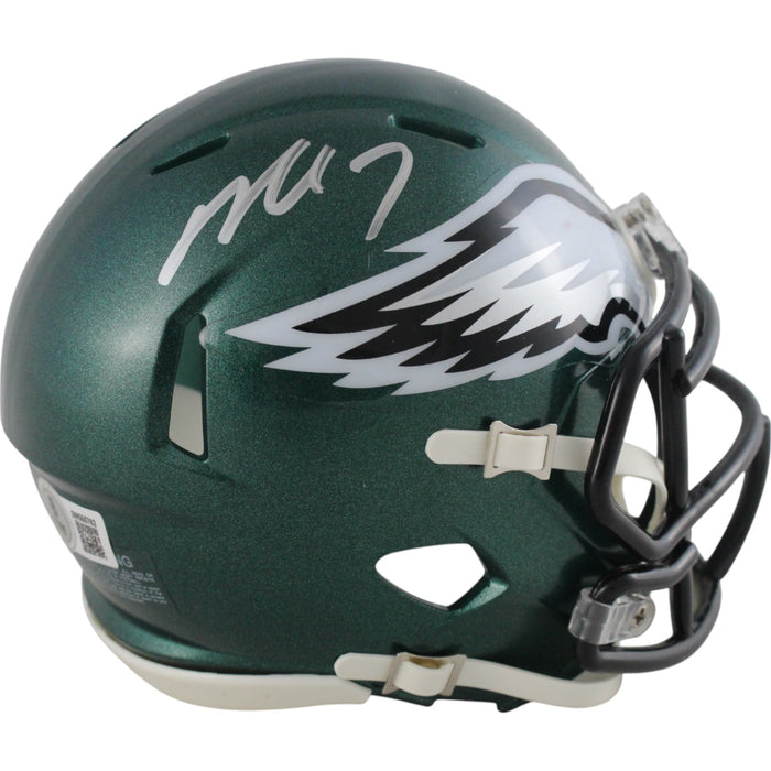 Michael Vick Signed Philadelphia Eagles Mini Helmet – Beckett Witness Authenticated-Powers Sports Memorabilia