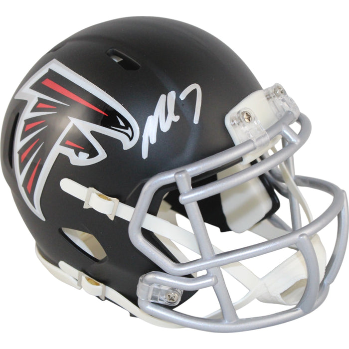Michael Vick Signed Atlanta Falcons Mini Helmet – Beckett Witness Authenticated-Powers Sports Memorabilia