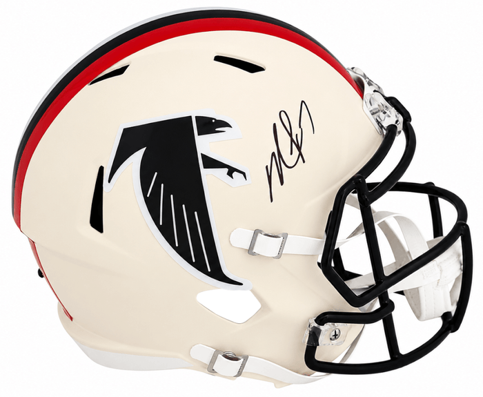 Michael Vick Autographed Atlanta Falcons RETRO Riddell Full Size Speed Replica Helmet-Powers Sports Memorabilia