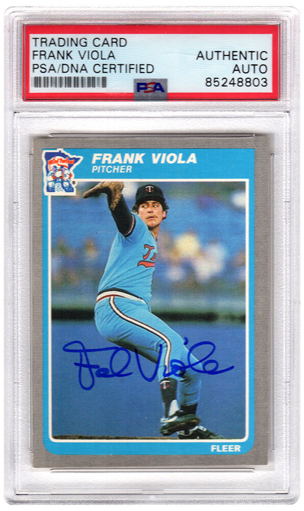 Frank Viola Minnesota Twins Autographed 1985 Fleer Baseball Card #291 PSA-Powers Sports Memorabilia