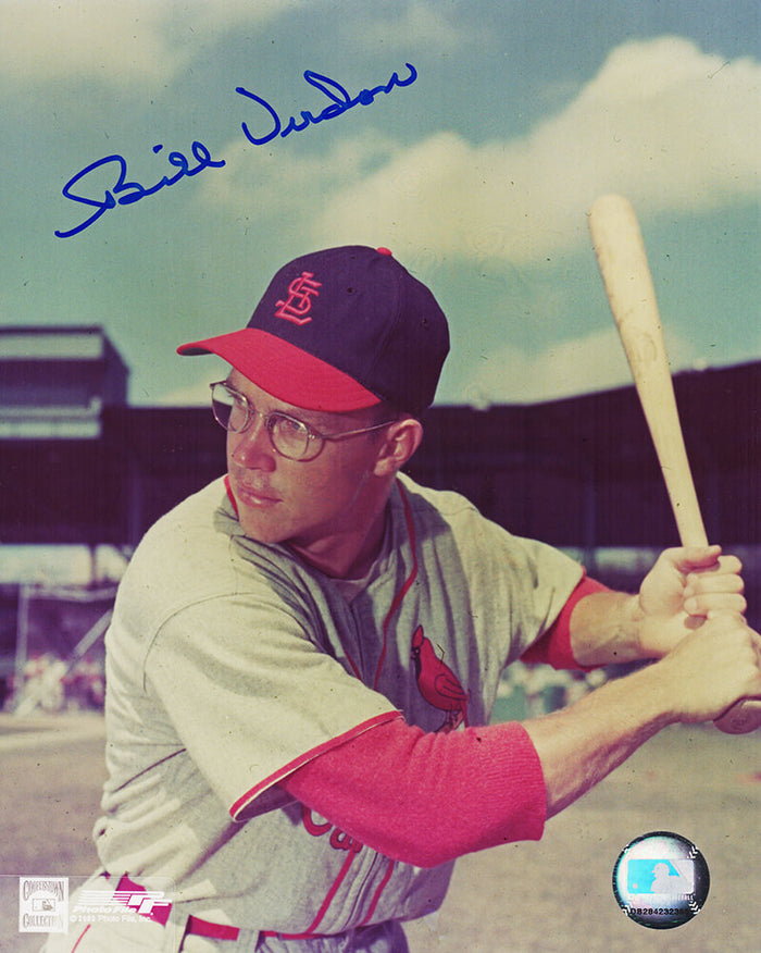 Bill Virdon Autographed St Louis Cardinals Bat Stance Pose 8x10 Photo-Powers Sports Memorabilia