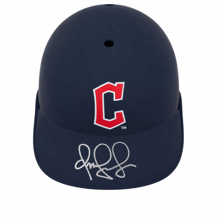 Omar Vizquel Autographed Cleveland Guardians Replica Souvenir Batting Helmet-Powers Sports Memorabilia