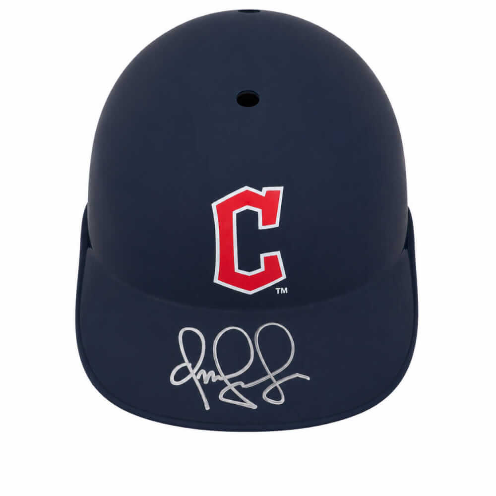 Omar Vizquel Autographed Cleveland Guardians Replica Souvenir Batting Helmet-Powers Sports Memorabilia