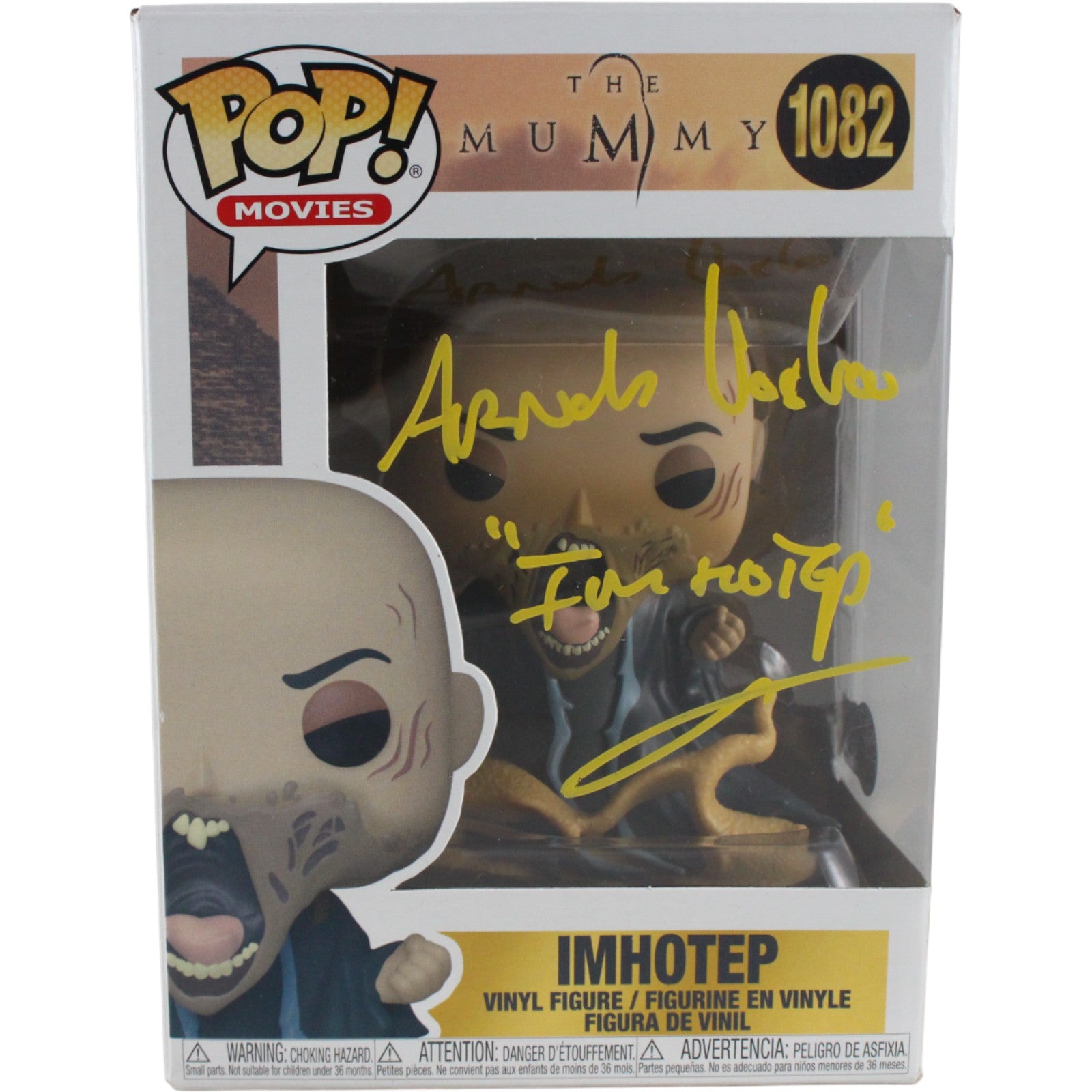 Arnold Vosloo The Mummy Signed Funko Pop - Funko Pop! #1082 Imhotep Beckett Beckett-Powers Sports Memorabilia