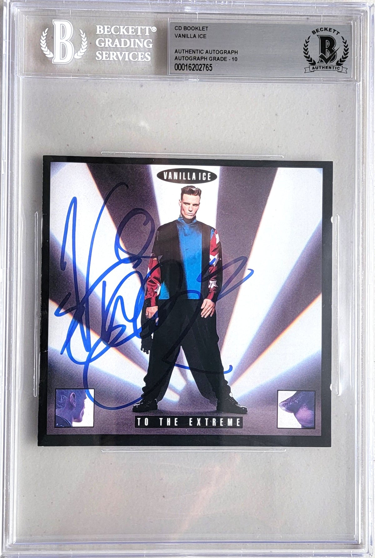 Vanilla Ice Signed To The Extreme CD Booklet AUTO GRADE 10 BAS 00016202765-Powers Sports Memorabilia