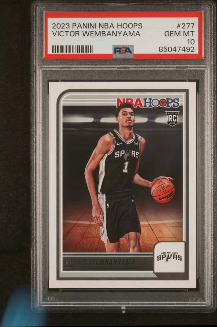 Victor Wembanyama 2023 Panini Hoops Basketball Rookie Card #277 Graded PSA 10-Powers Sports Memorabilia