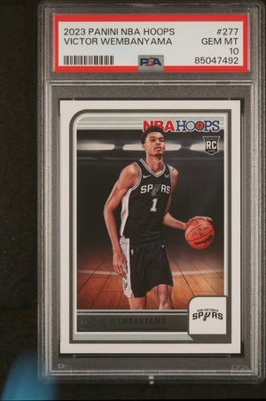 Victor Wembanyama 2023 Panini Hoops Basketball Rookie Card #277 Graded PSA 10-Powers Sports Memorabilia
